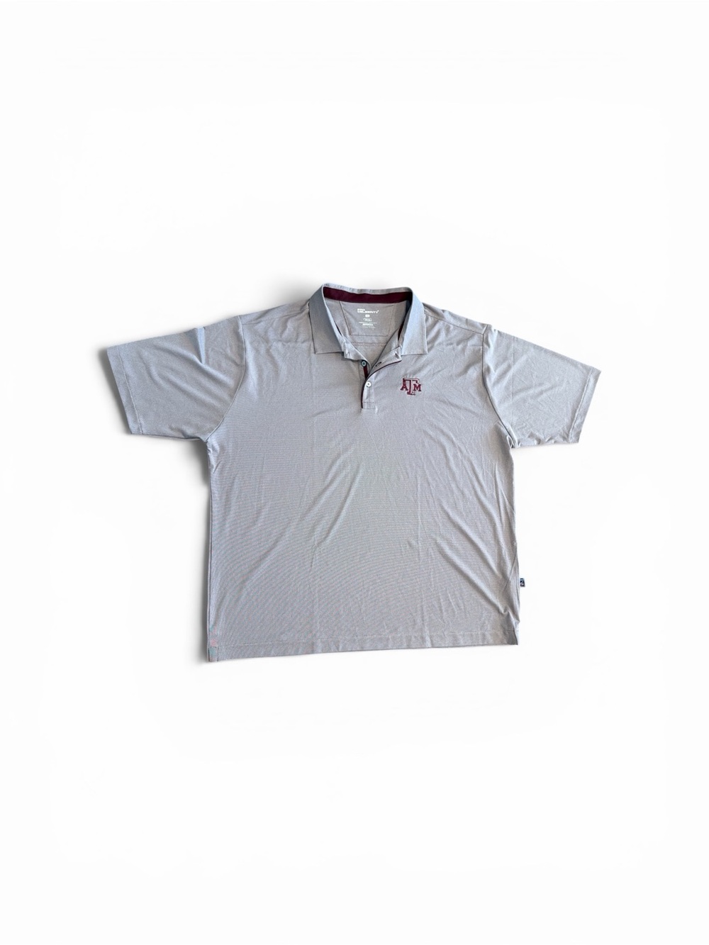 Men's mauve Texas A&M Polo with Subtle Texture and Embroidered Logo size 3XL